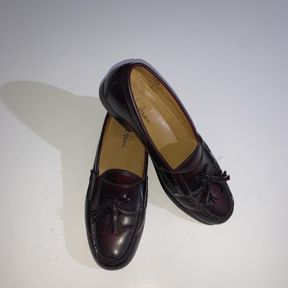Cole Haan Shoes Mens Size 11 Burgundy Leather Tassel Loafers Dress Moc Toe 03507